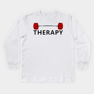 Therapy Lifting is my Therapy Kids Long Sleeve T-Shirt